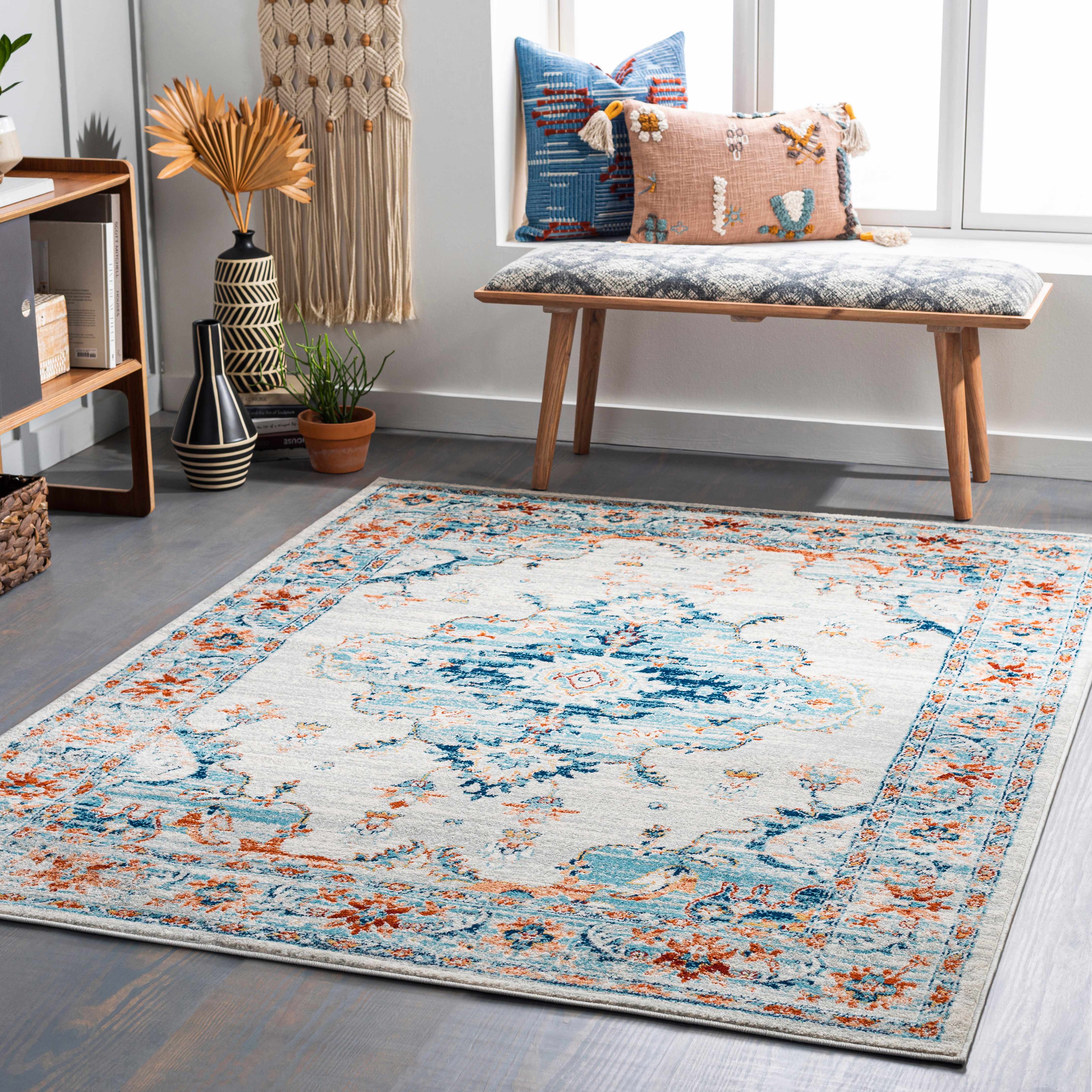 Sincik 6'7in x 9' Updated Traditional Farmhouse Area Rug - Hauteloom