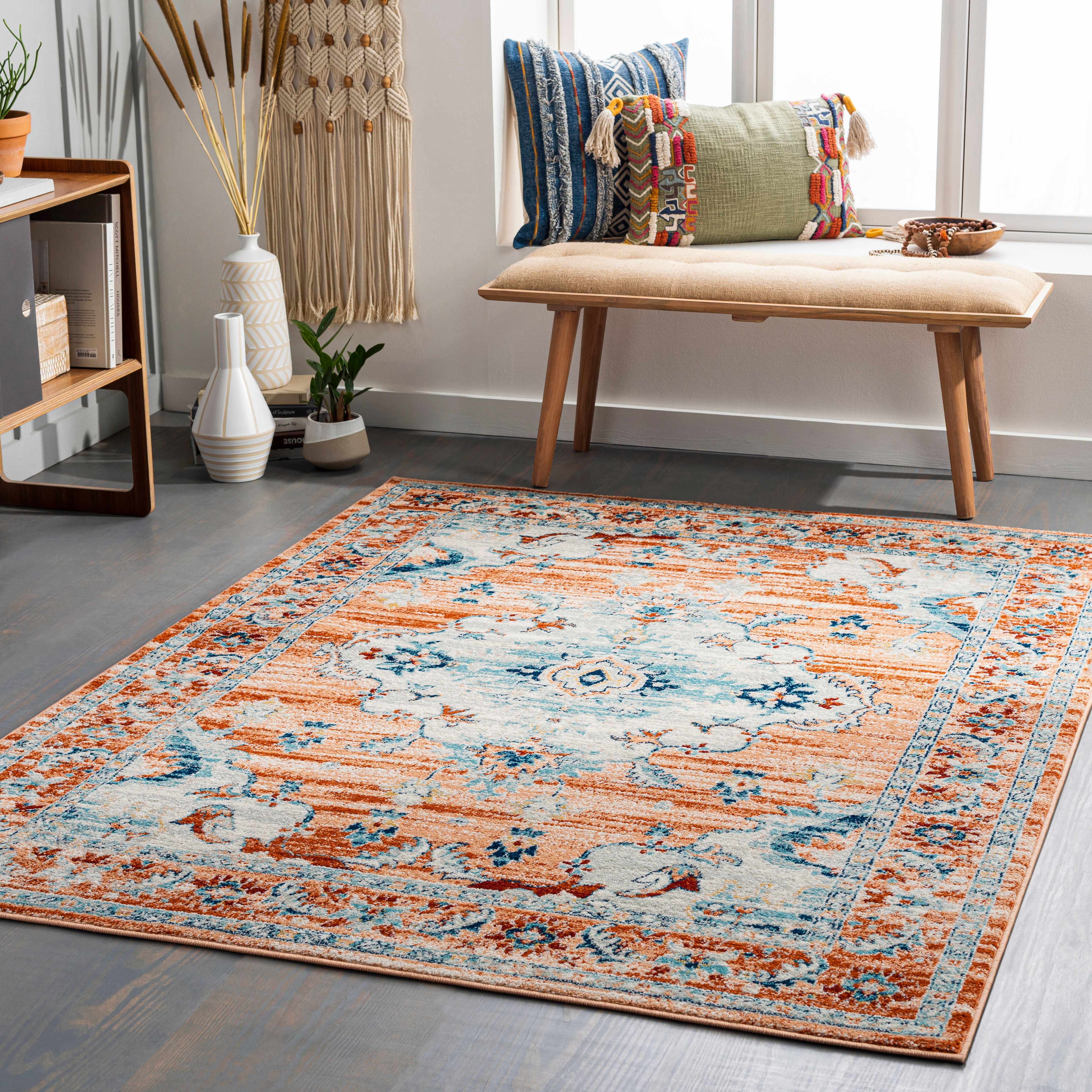 Liciada 6'7in x 9' Updated Traditional Farmhouse Area Rug - Hauteloom