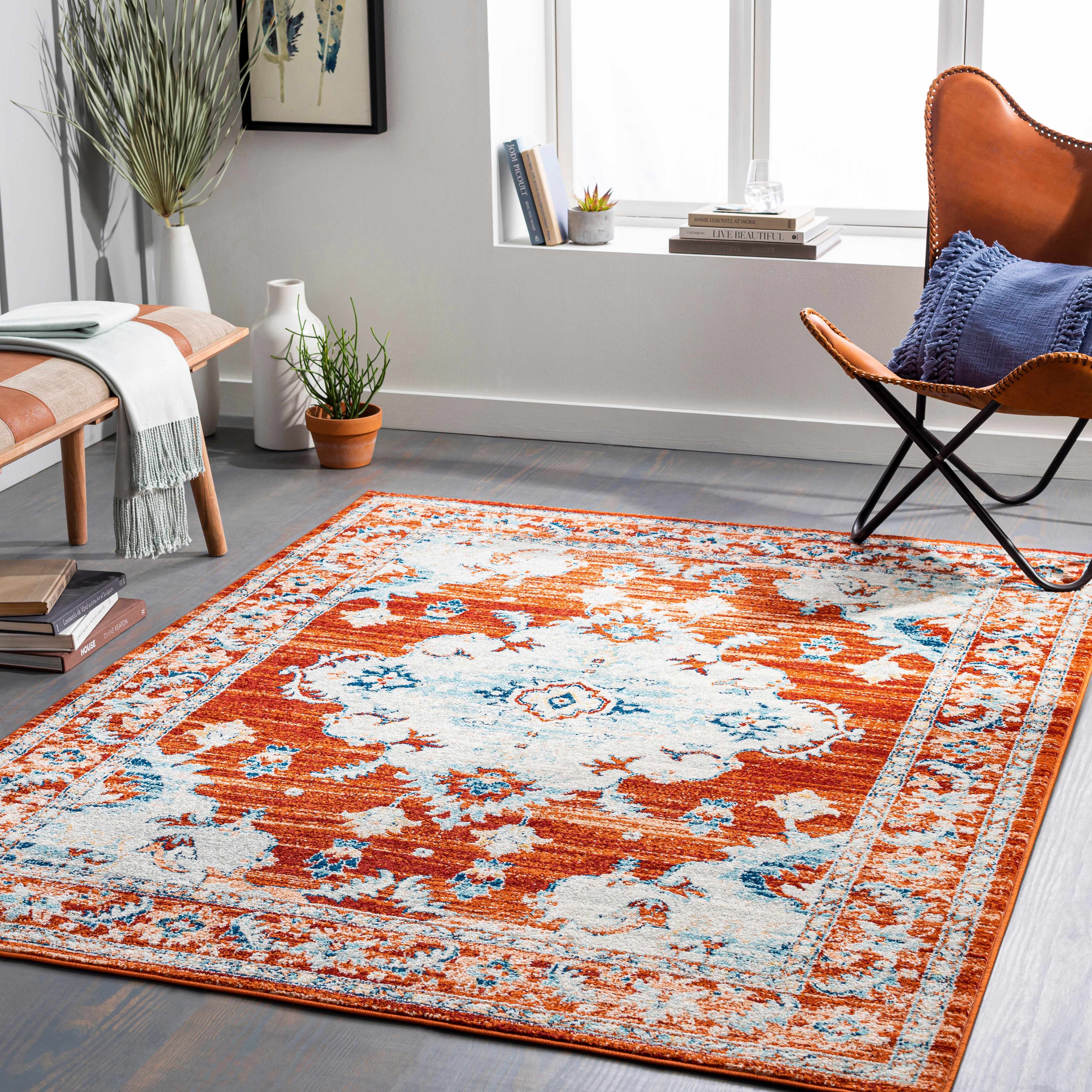 Barangobong 6'7in x 9' Updated Traditional Farmhouse Area Rug - Hauteloom