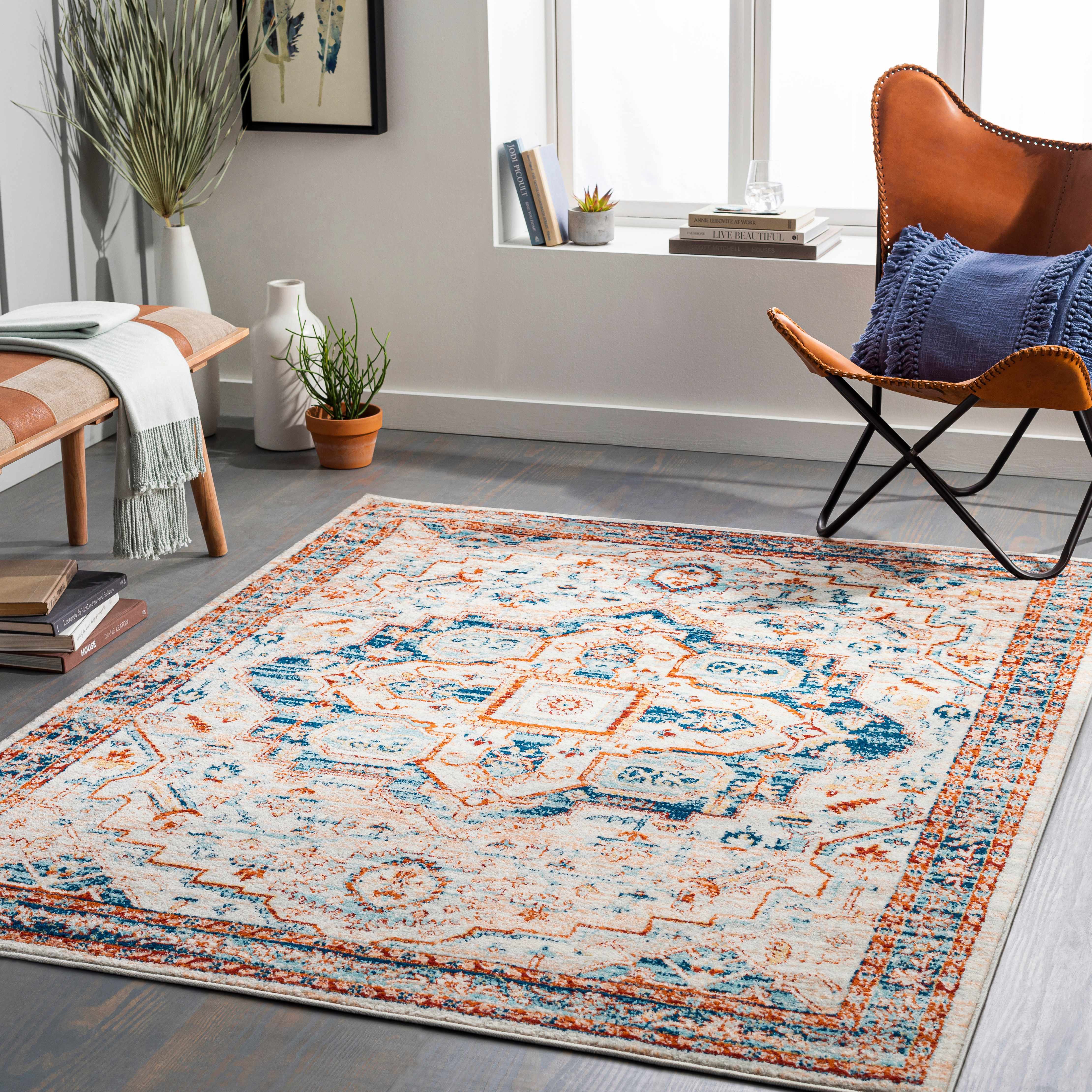 Uddiawan 6'7in x 9' Updated Traditional Farmhouse Area Rug - Hauteloom