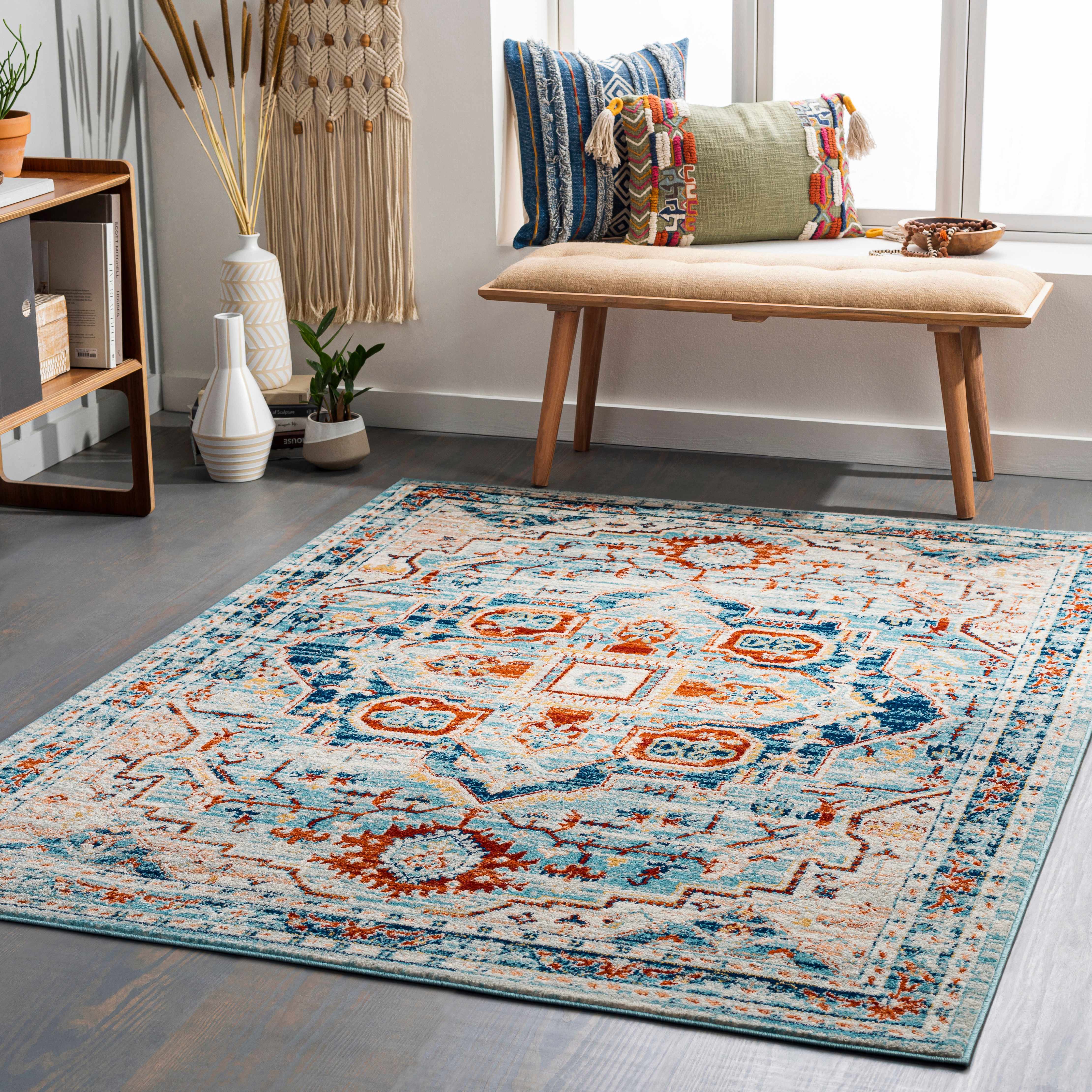 Tambong 6'7in x 9' Updated Traditional Farmhouse Area Rug - Hauteloom