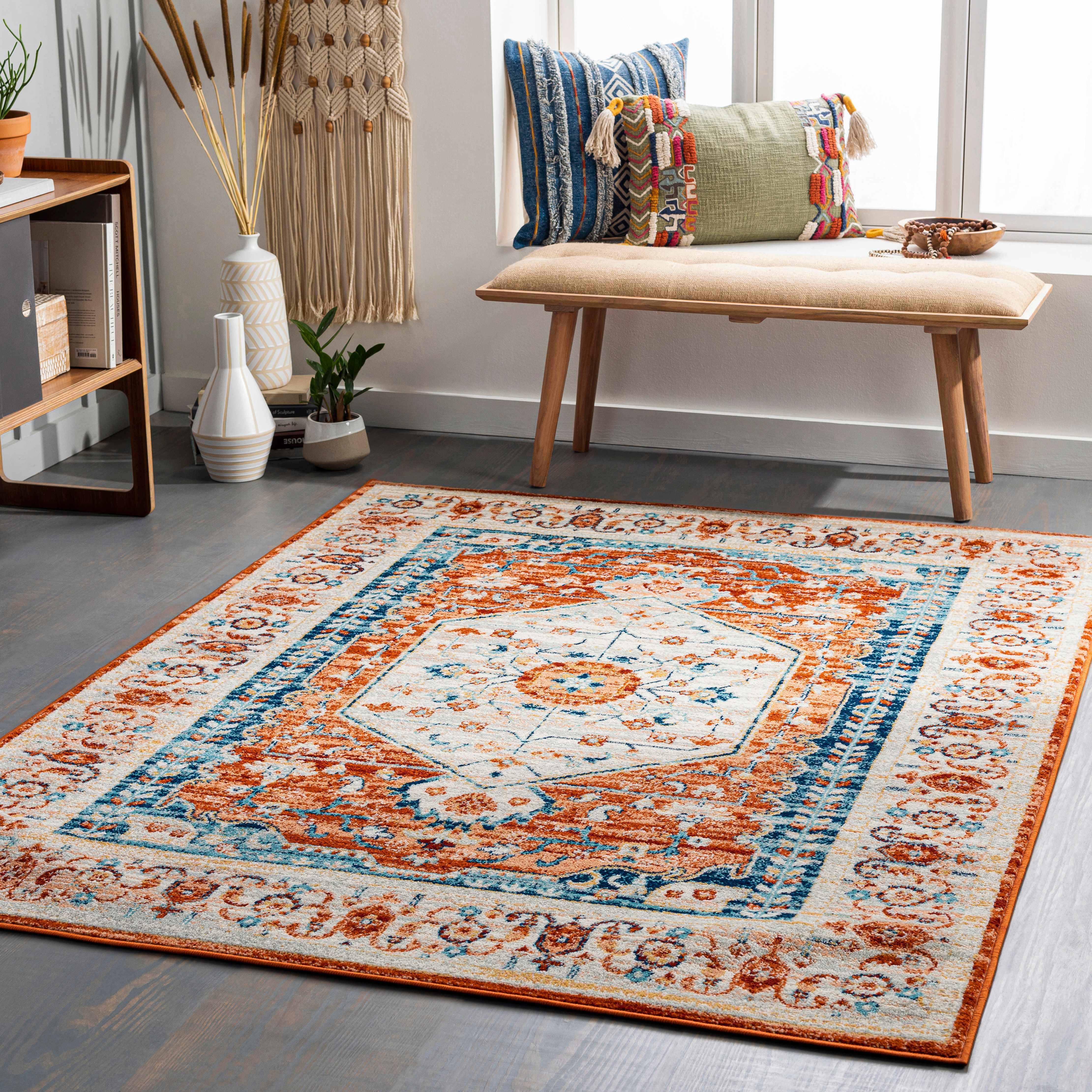 Uludere 6'7in x 9' Updated Traditional Farmhouse Area Rug - Hauteloom