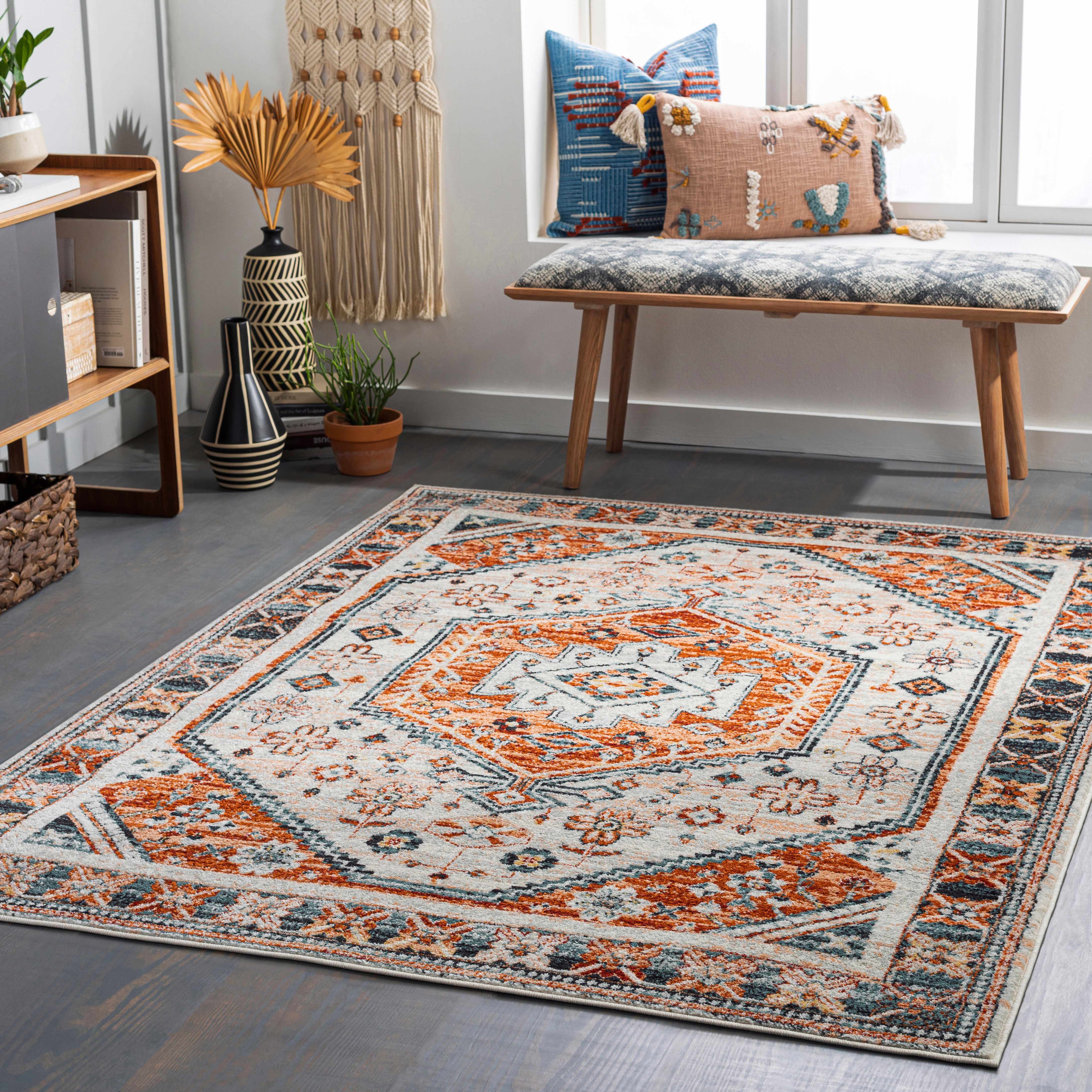 Bacong 5'3in x 7' Updated Traditional Farmhouse Area Rug - Hauteloom