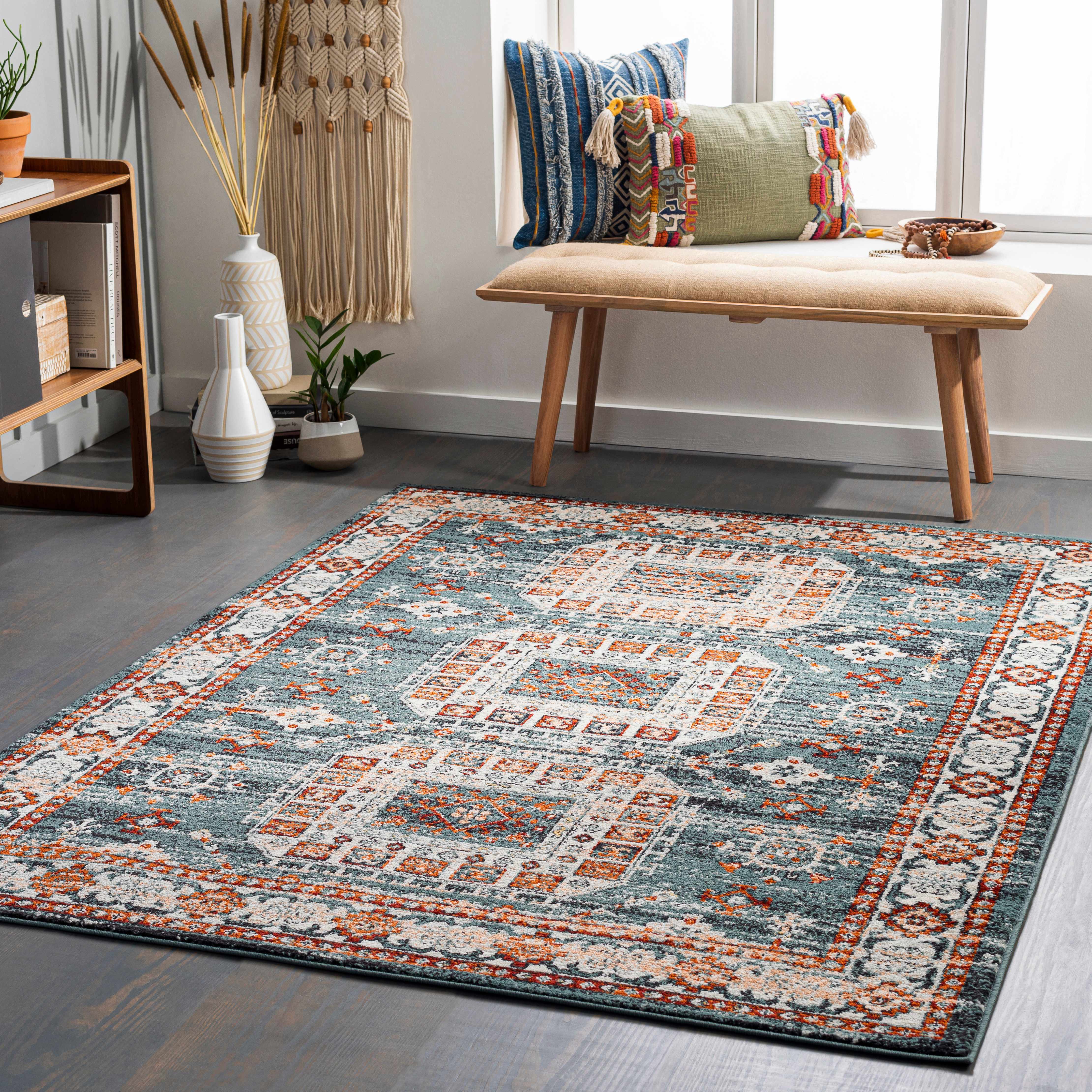 Harmons 5'3in x 7' Updated Traditional Farmhouse Area Rug - Hauteloom