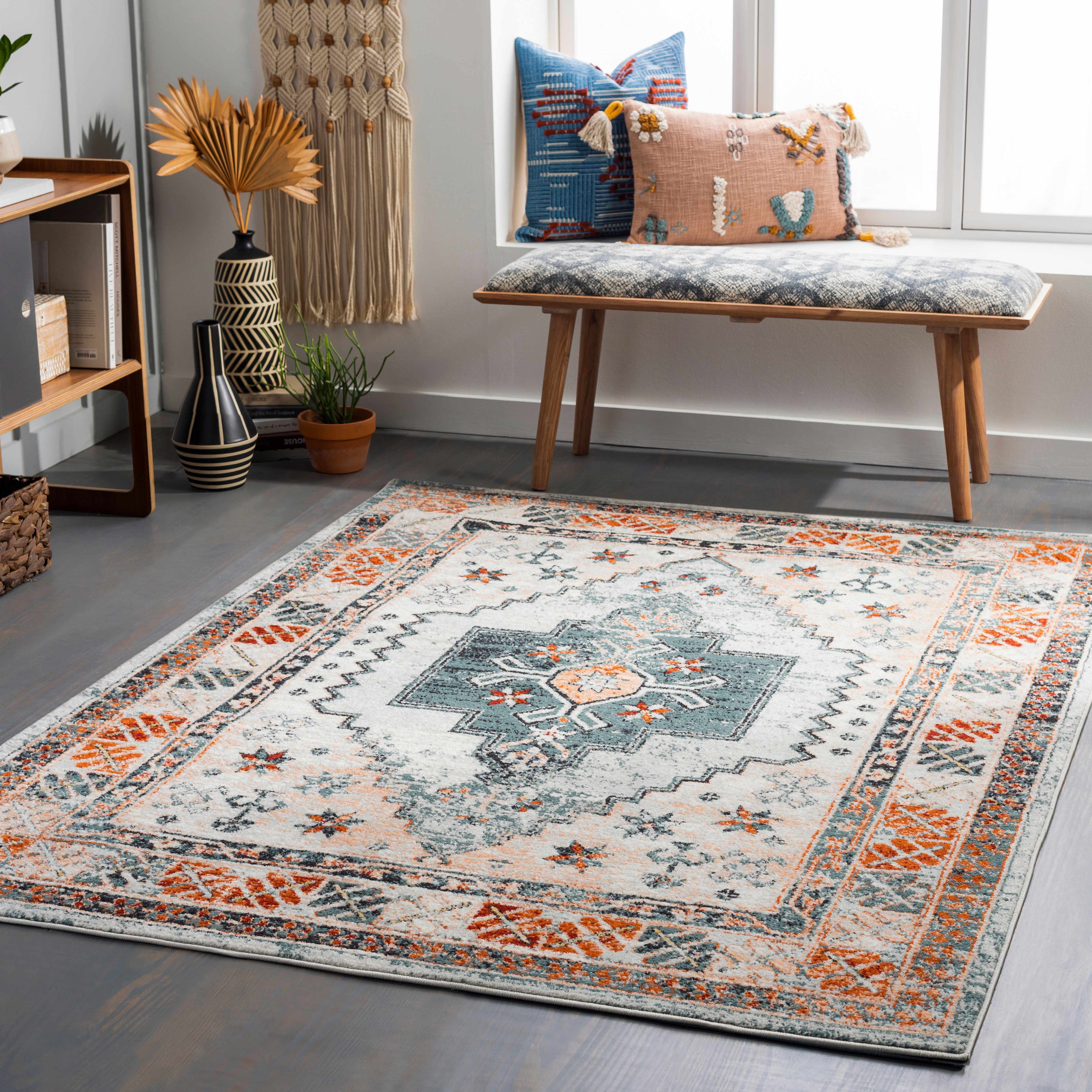 Saysain 5'3in x 7' Updated Traditional Farmhouse Area Rug - Hauteloom