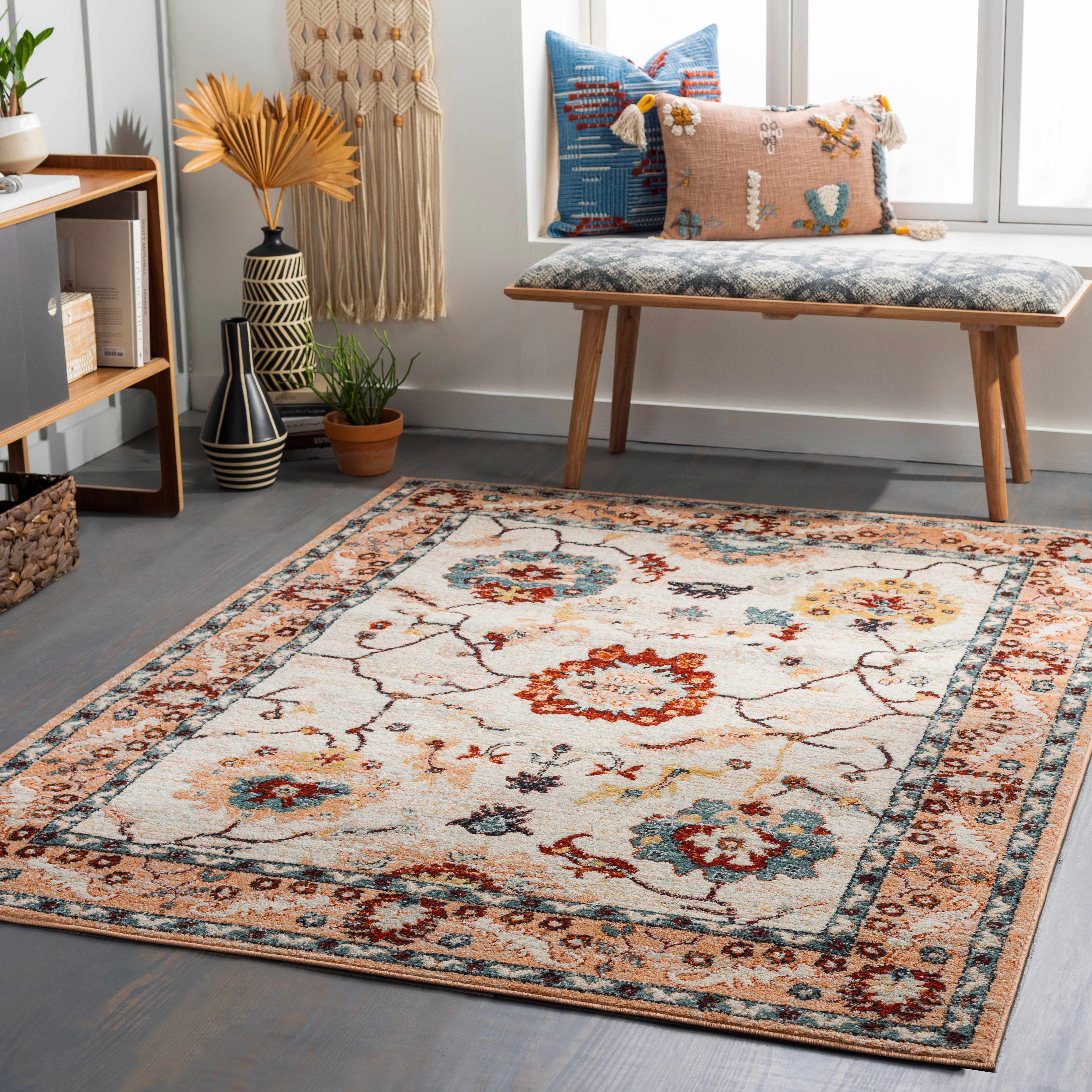Agno 7'10in x 10' Updated Traditional Farmhouse Area Rug - Hauteloom