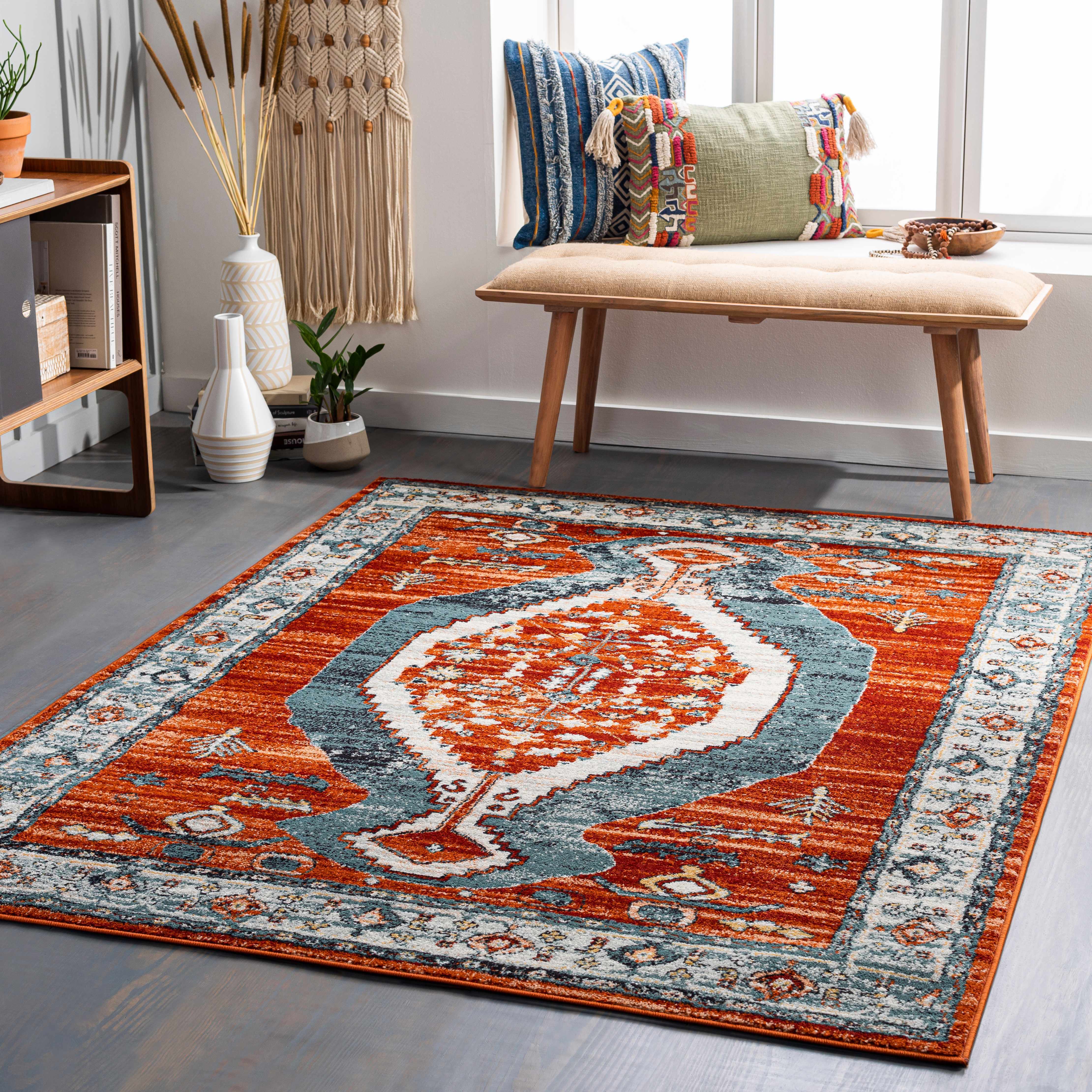 Ferry 5'3in x 7' Updated Traditional Farmhouse Area Rug - Hauteloom