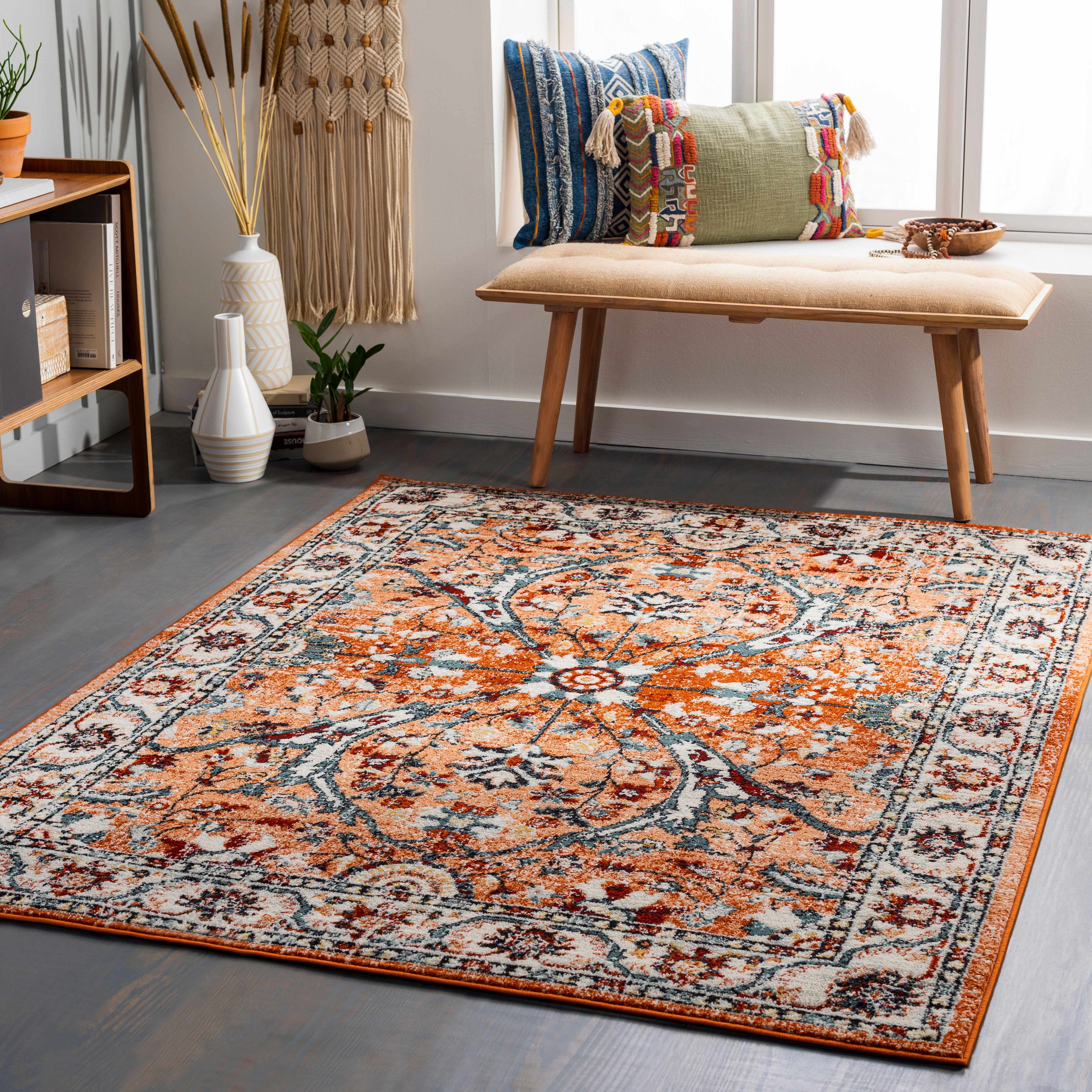 Pamphret 7'10in x 10' Updated Traditional Farmhouse Area Rug - Hauteloom
