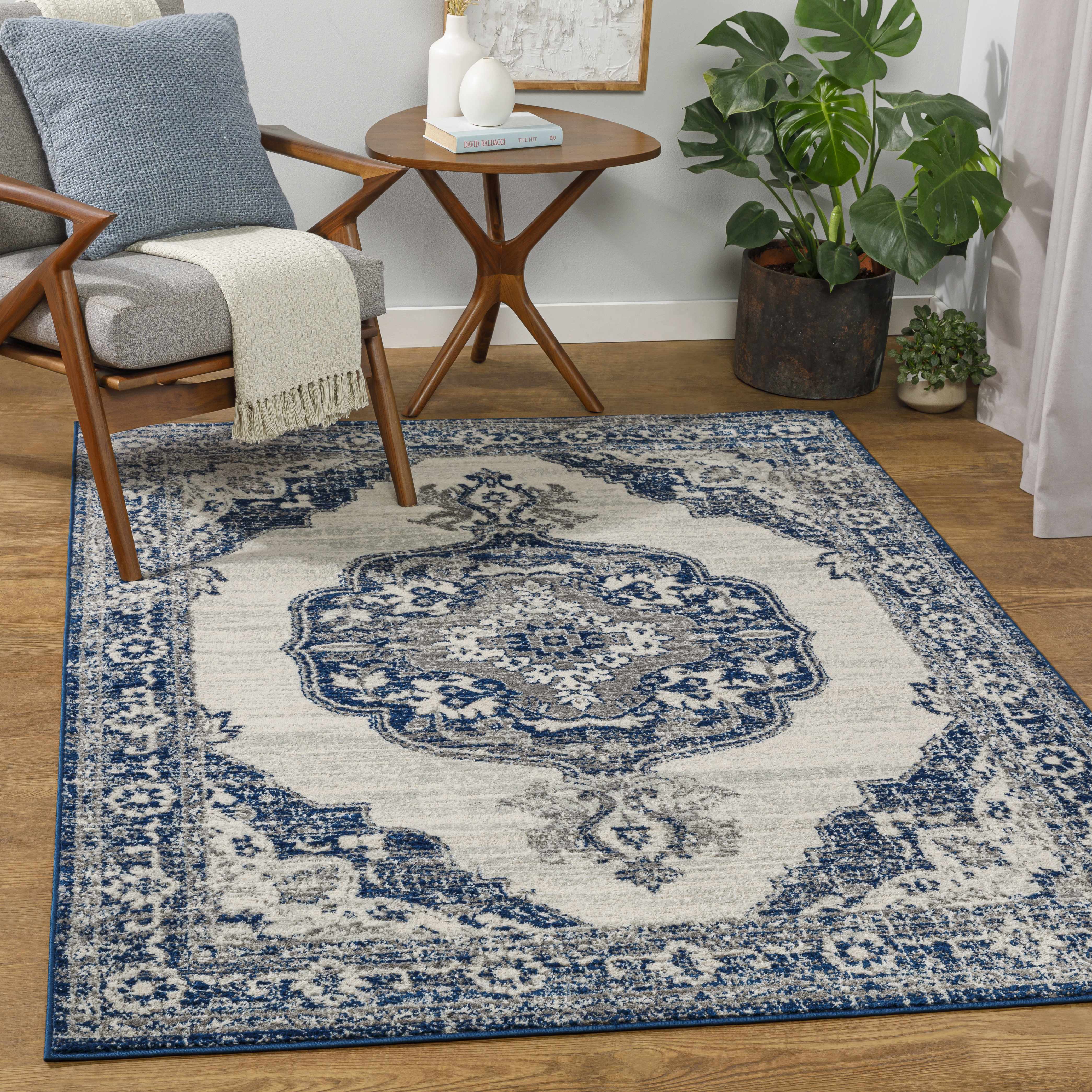 Ramos 6'7in x 9' Updated Traditional Farmhouse Area Rug - Hauteloom
