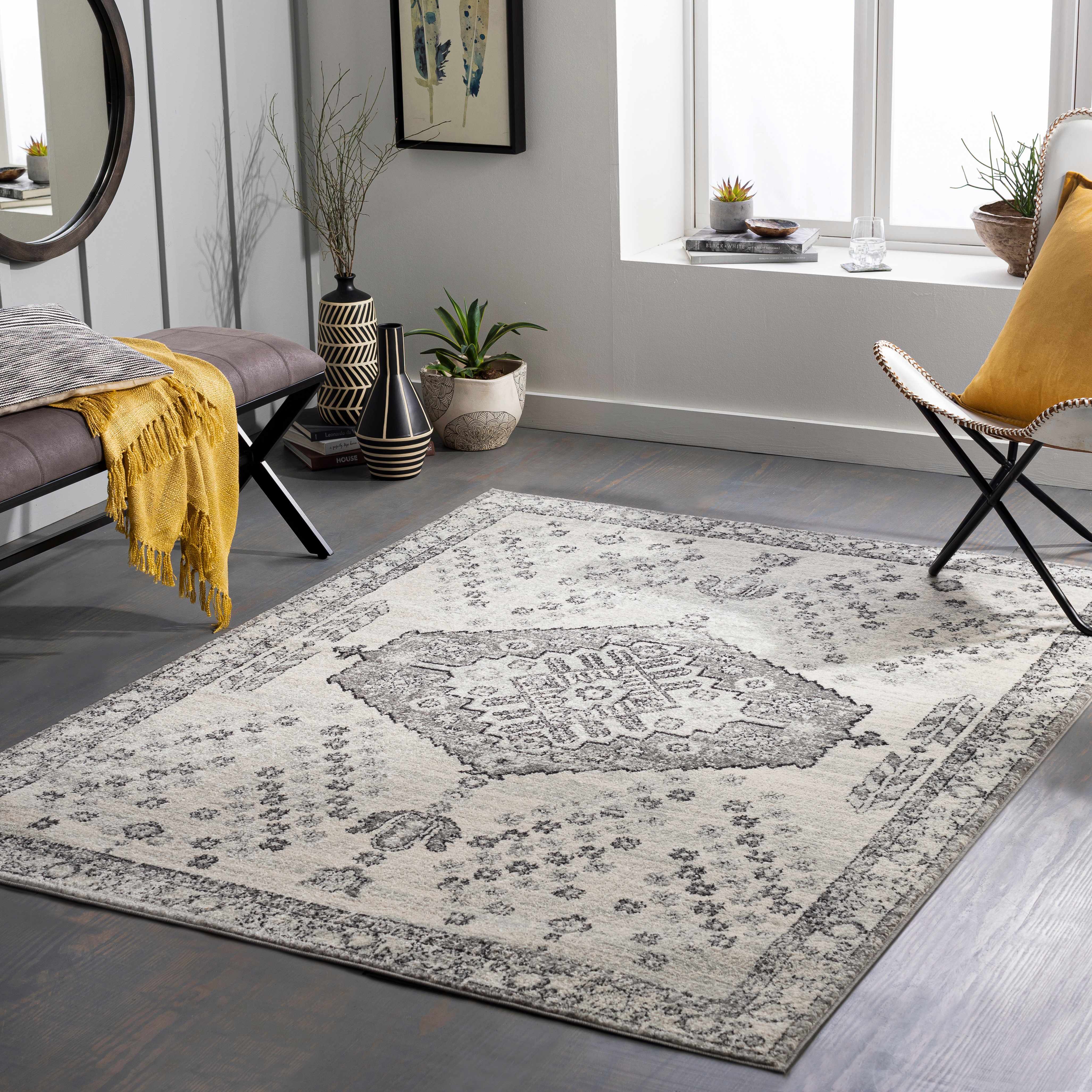 Barili 5'3in x 7' Updated Traditional Farmhouse Area Rug - Hauteloom