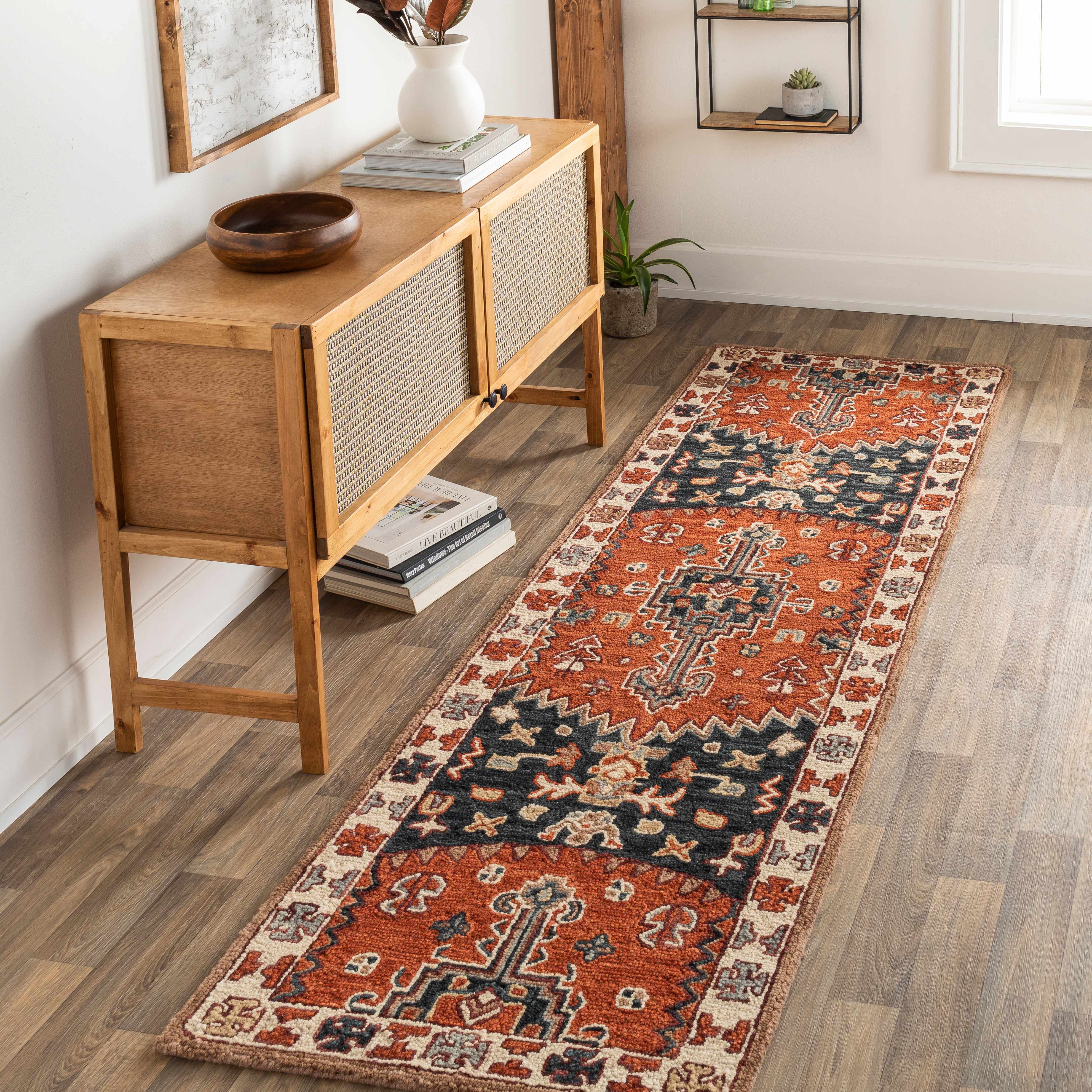 Seyitler 8' x 10' Traditional Updated Traditional Farmhouse Wool Area Rug - Hauteloom