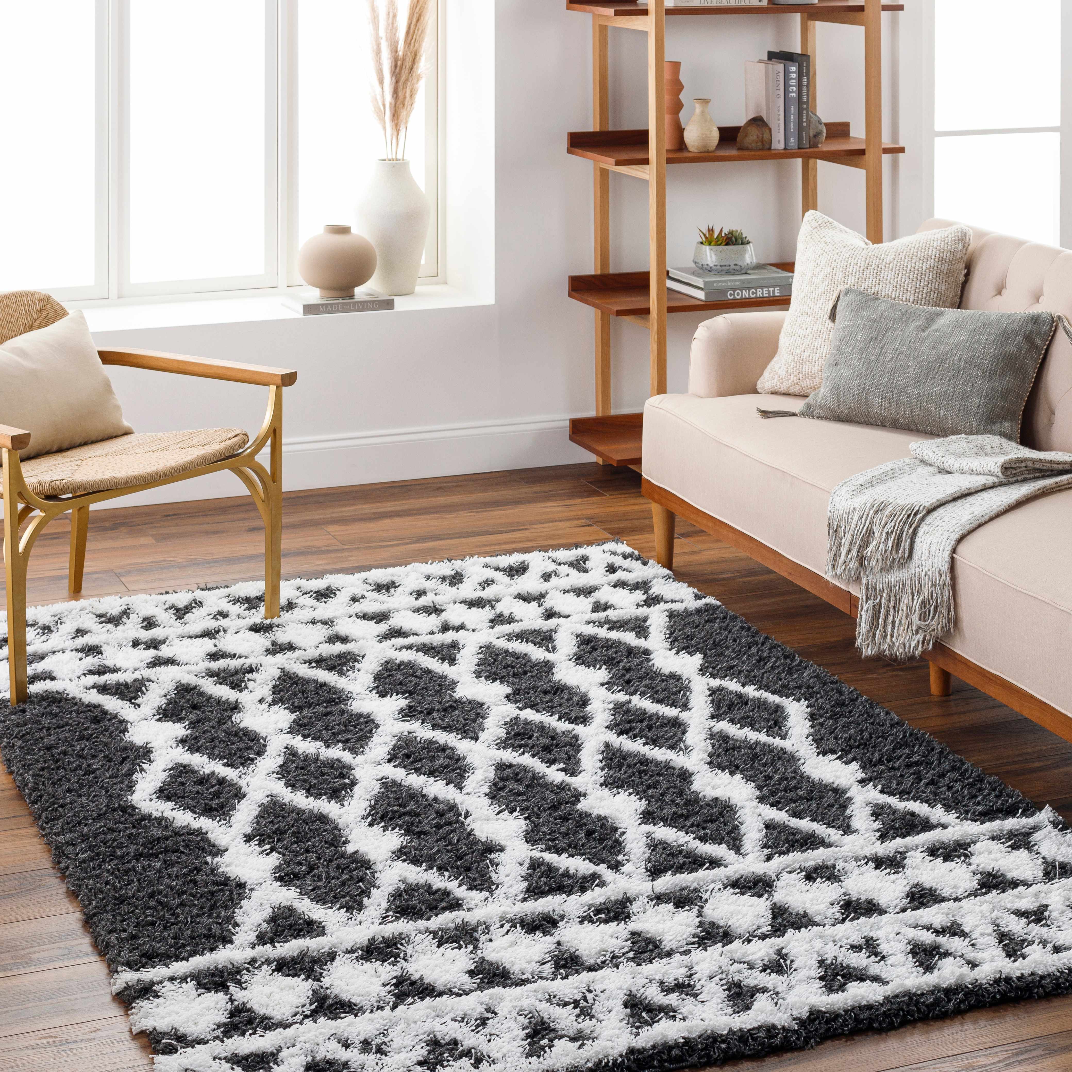 Anwer 6'7in x 9'6in Area Rug - Hauteloom