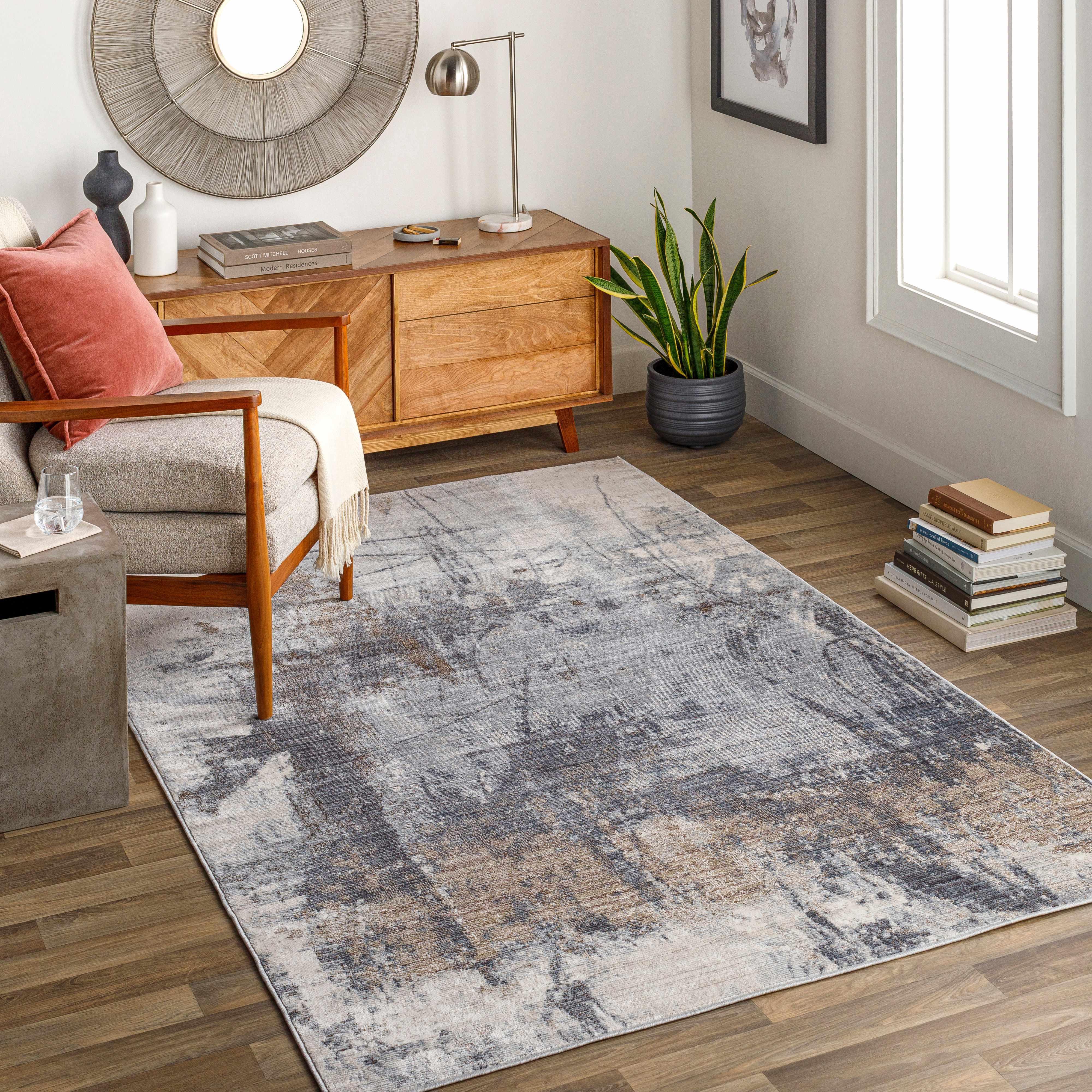 Rockport 8'10in x 11'9in Modern Area Rug - Hauteloom