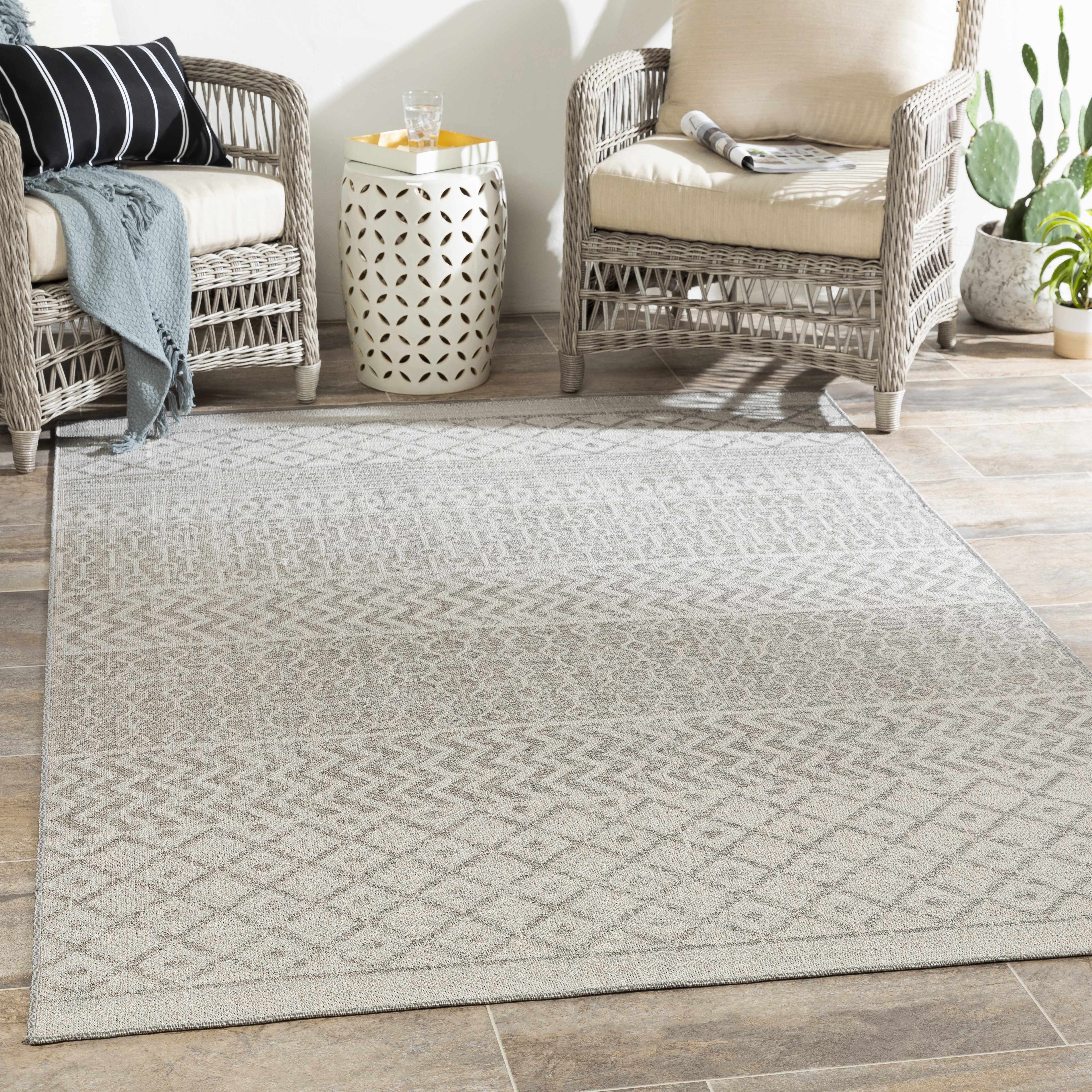 Newmacher 6'7in x 9' Outdoor Area Rug - Hauteloom