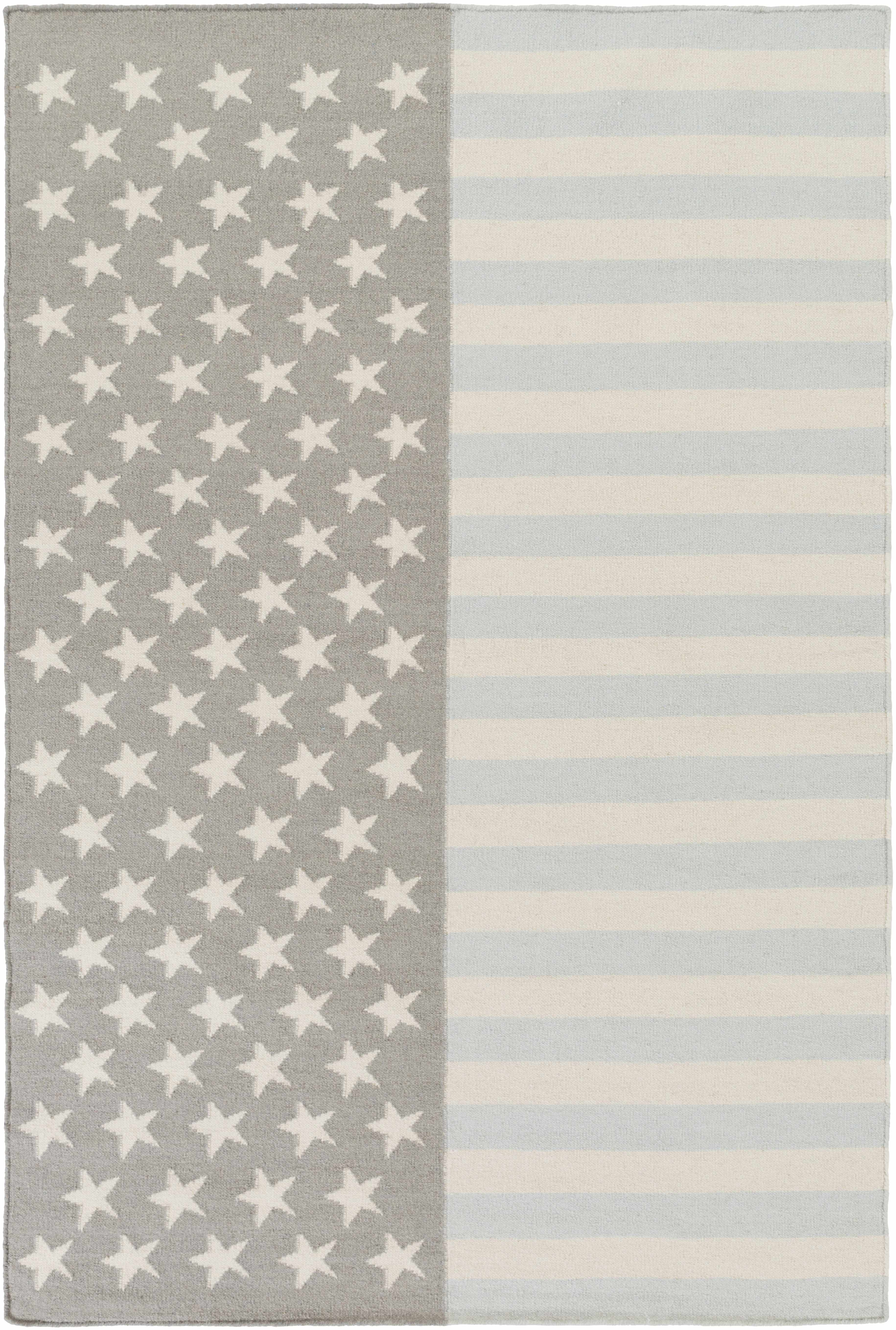 Melville 2' x 3' Modern Flag Wool Area Rug - Hauteloom