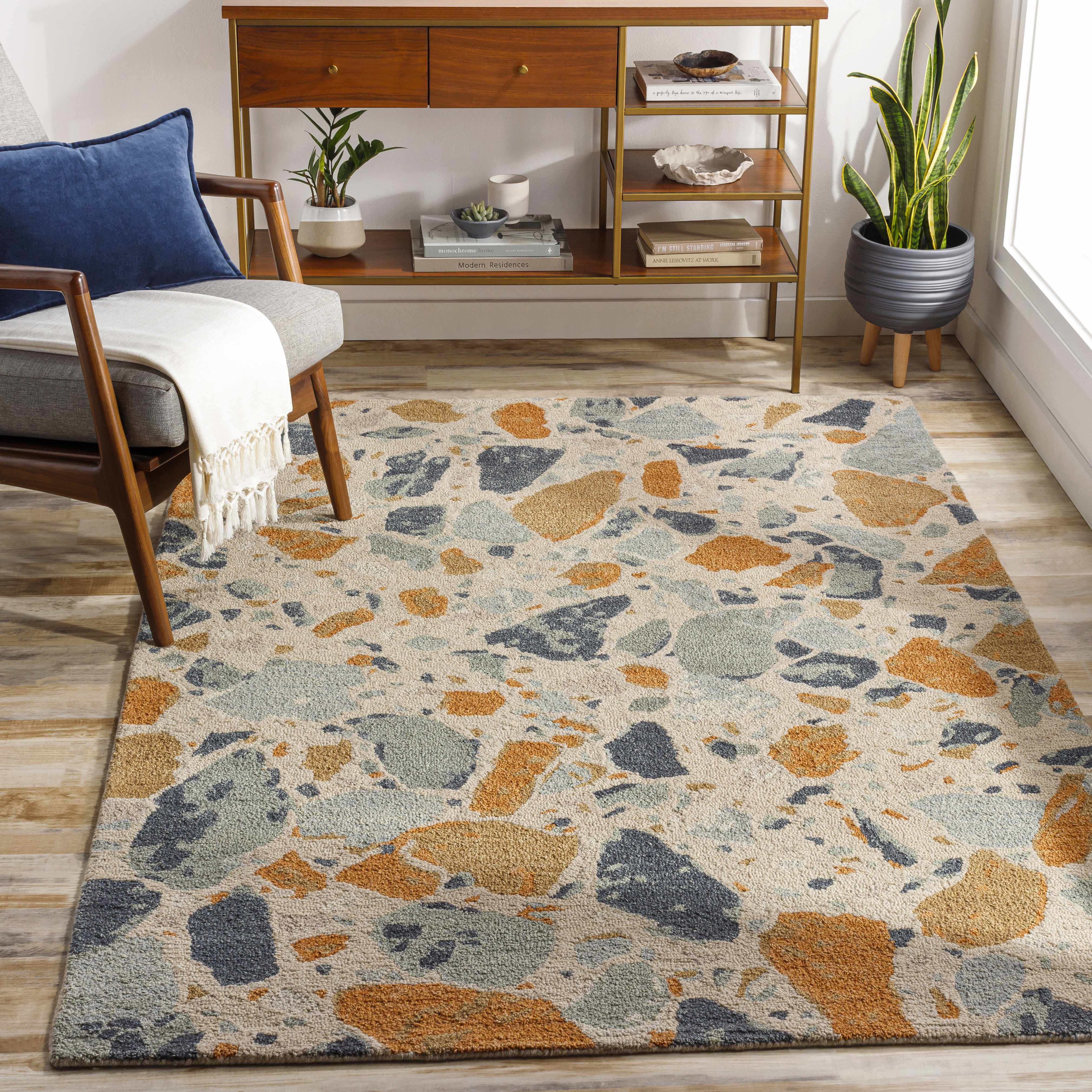 Panabingan 9' x 12' Modern Handmade contemporary Wool Area Rug - Hauteloom