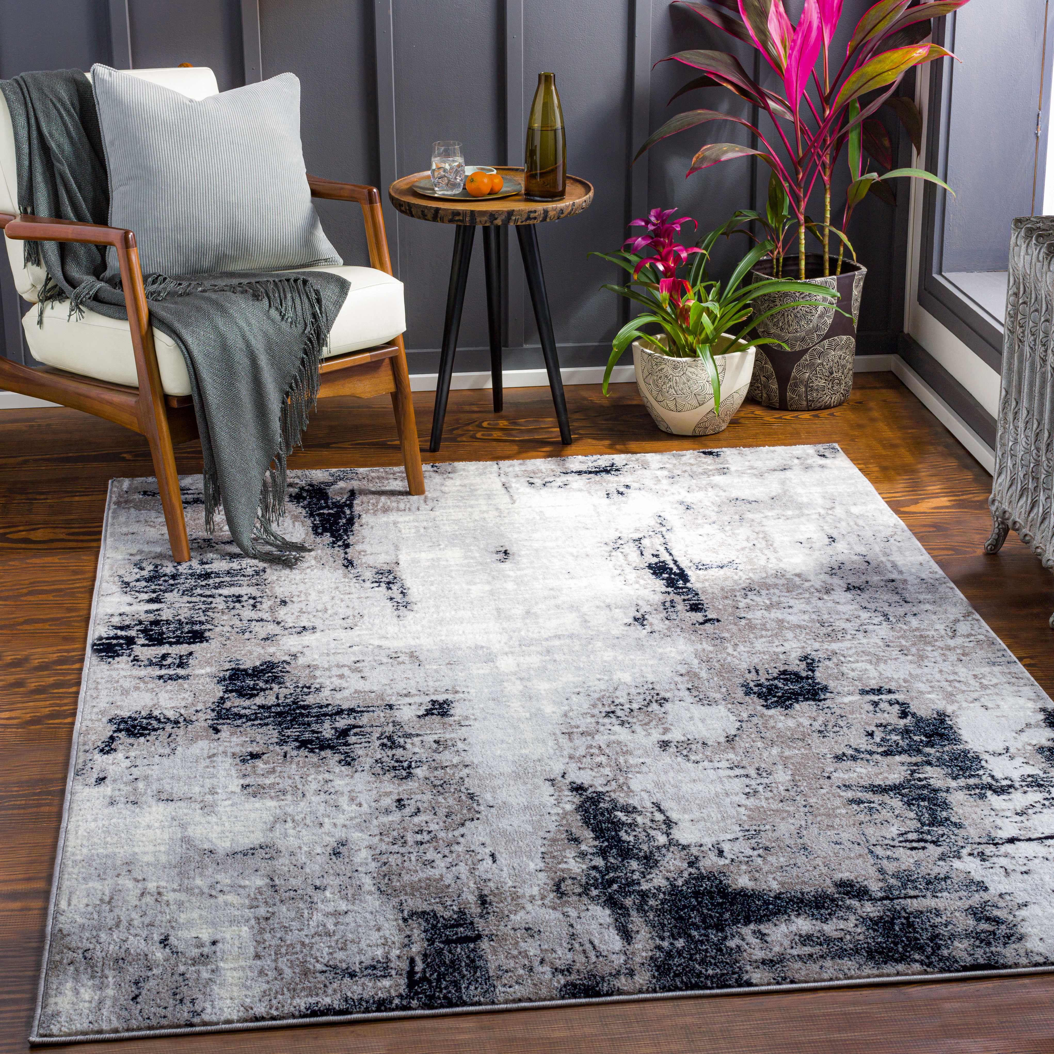 Limao 5'3in x 7'3in Modern Contemporary Bohemian Abstract Area Rug - Hauteloom