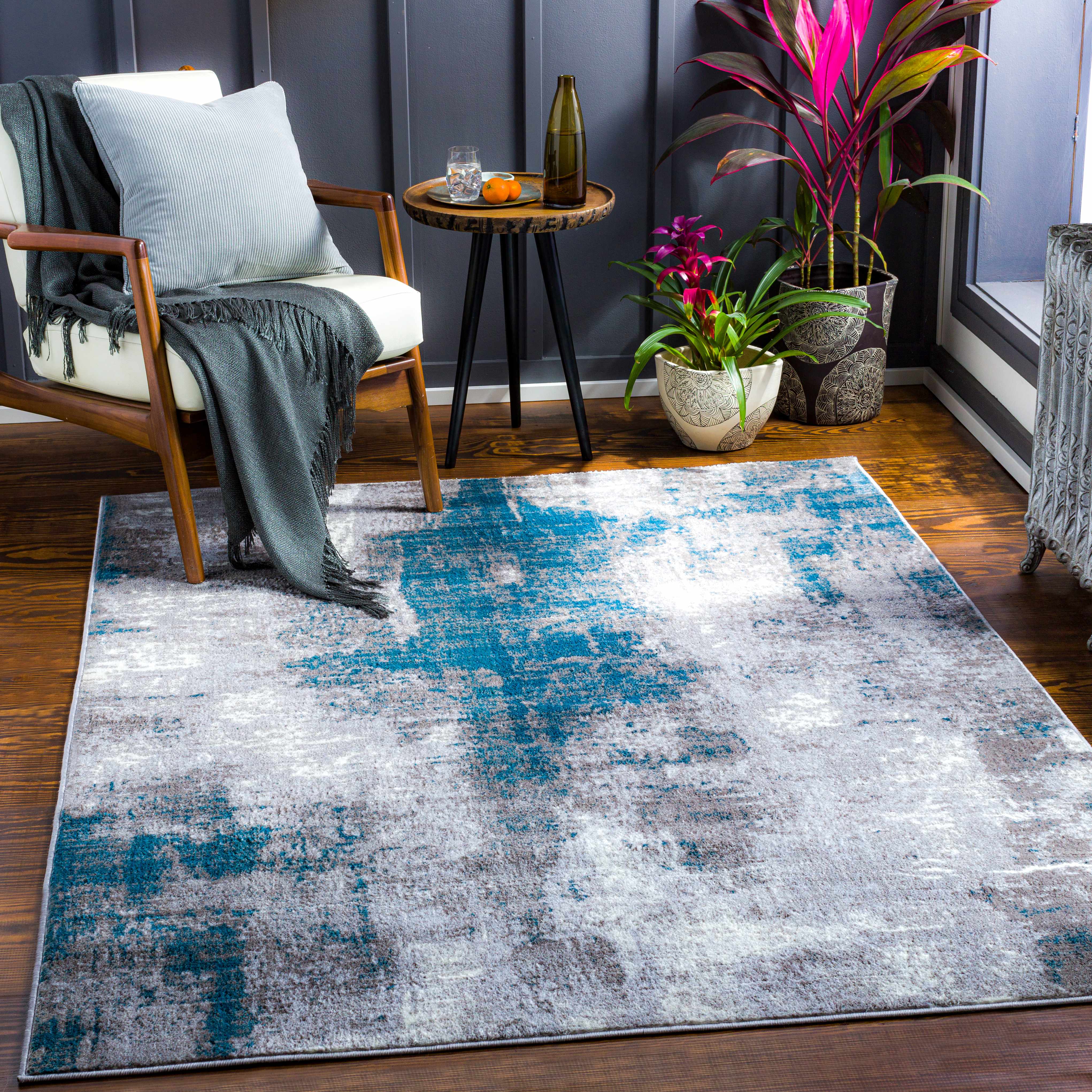 Muff 7'10in x 10'3in Modern Contemporary Bohemian Abstract Area Rug - Hauteloom
