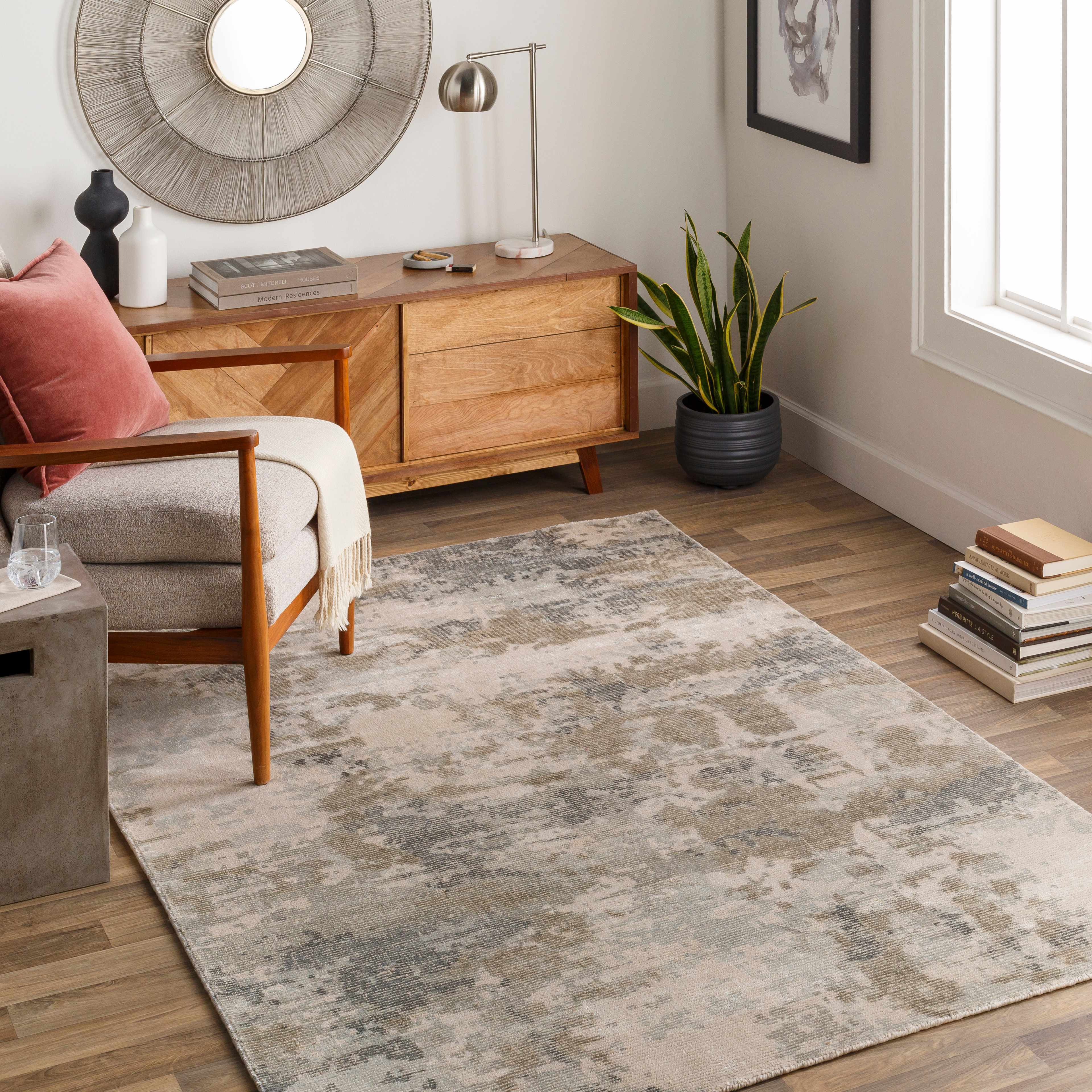 Tannersville 5' x 7'6in Modern Wool Area Rug - Hauteloom