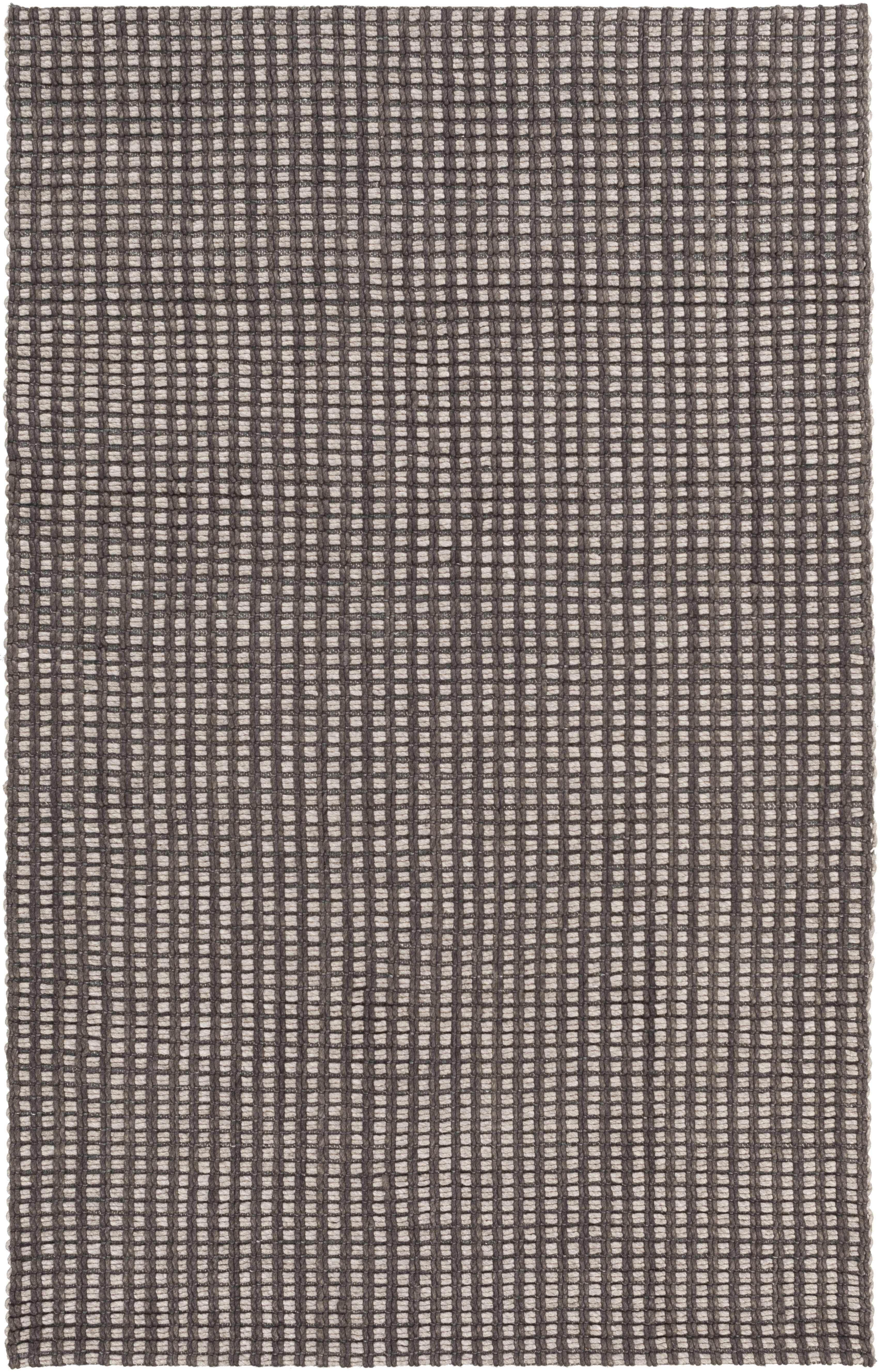 Siletz 8' x 10' Texture Handmade Solid Stripes Wool Area Rug - Hauteloom