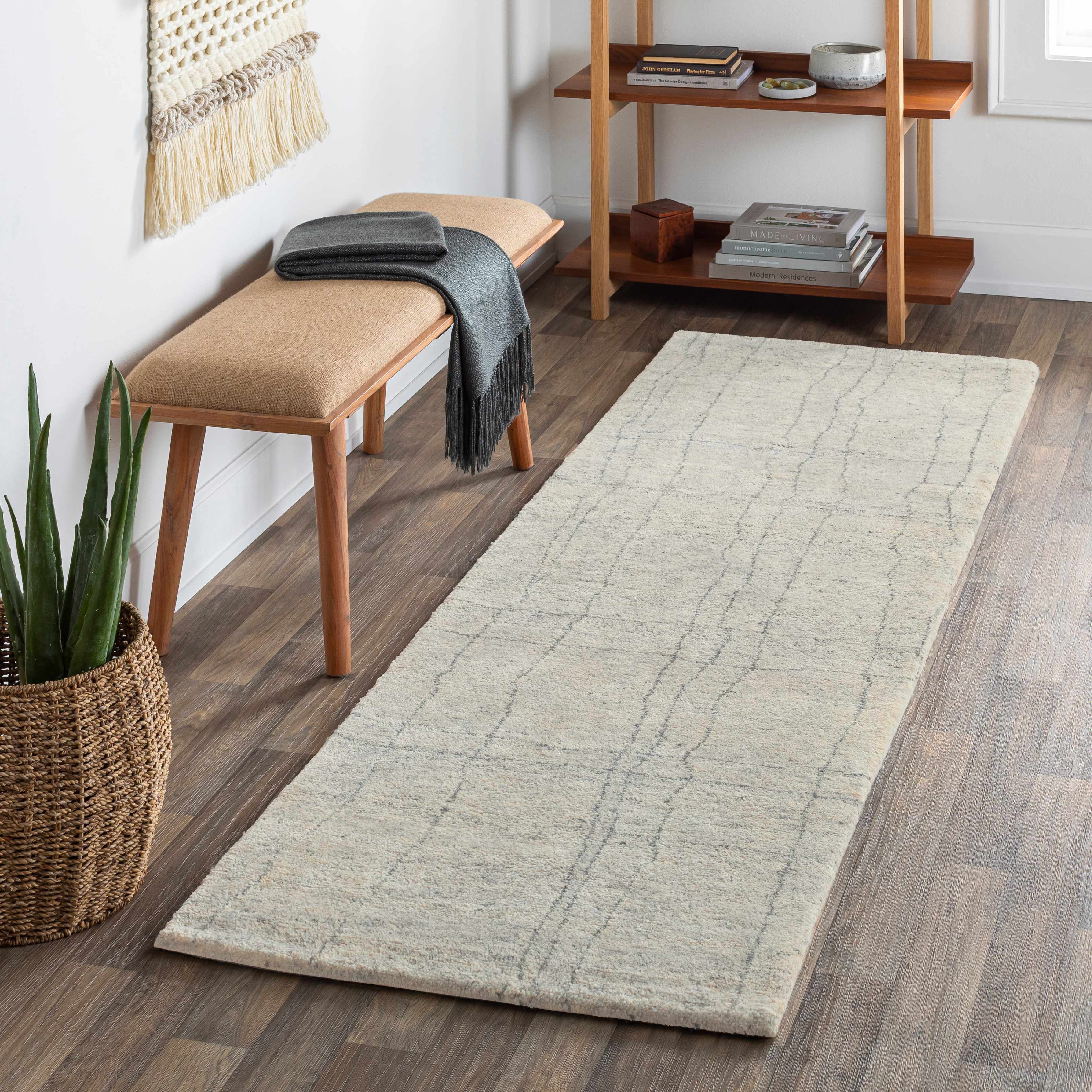 Saldanha 8' x 10' Handmade wool Moroccan Wool Area Rug - Hauteloom