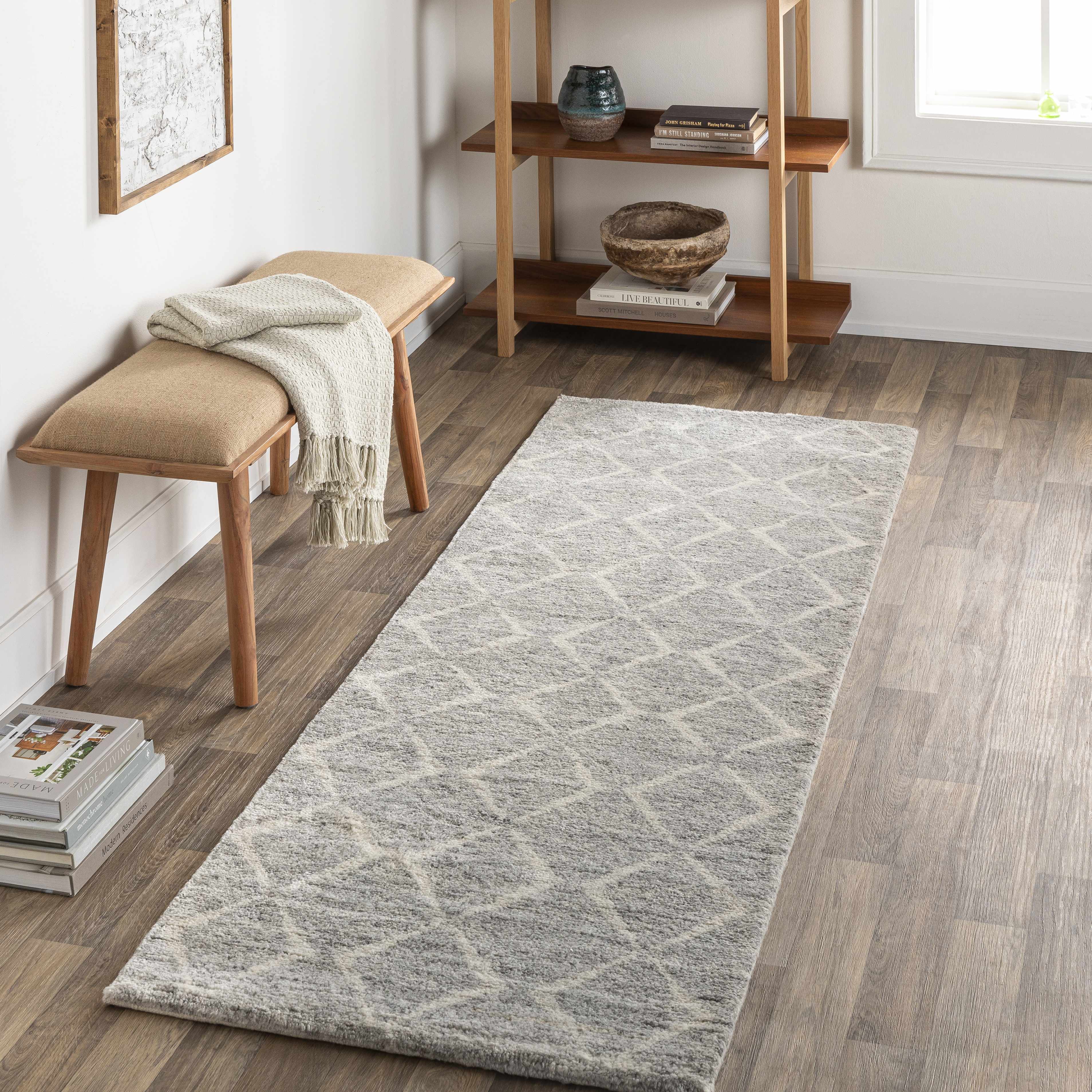 Anito 6' x 9' Handmade wool Moroccan Wool Area Rug - Hauteloom