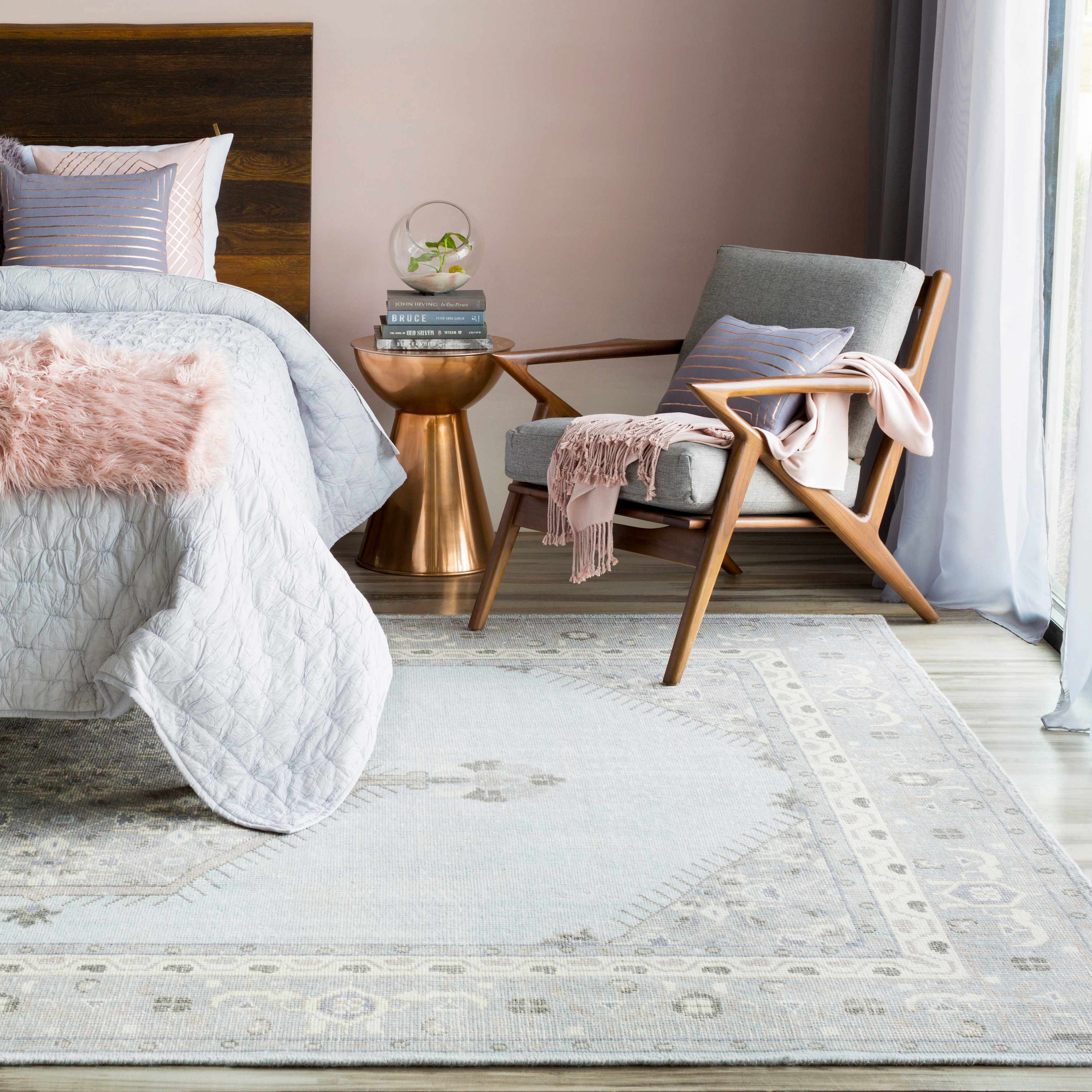 Northstowe 5'6in x 8'6in Classic Handmade Updated Moroccan NZ Wool Area Rug - Hauteloom