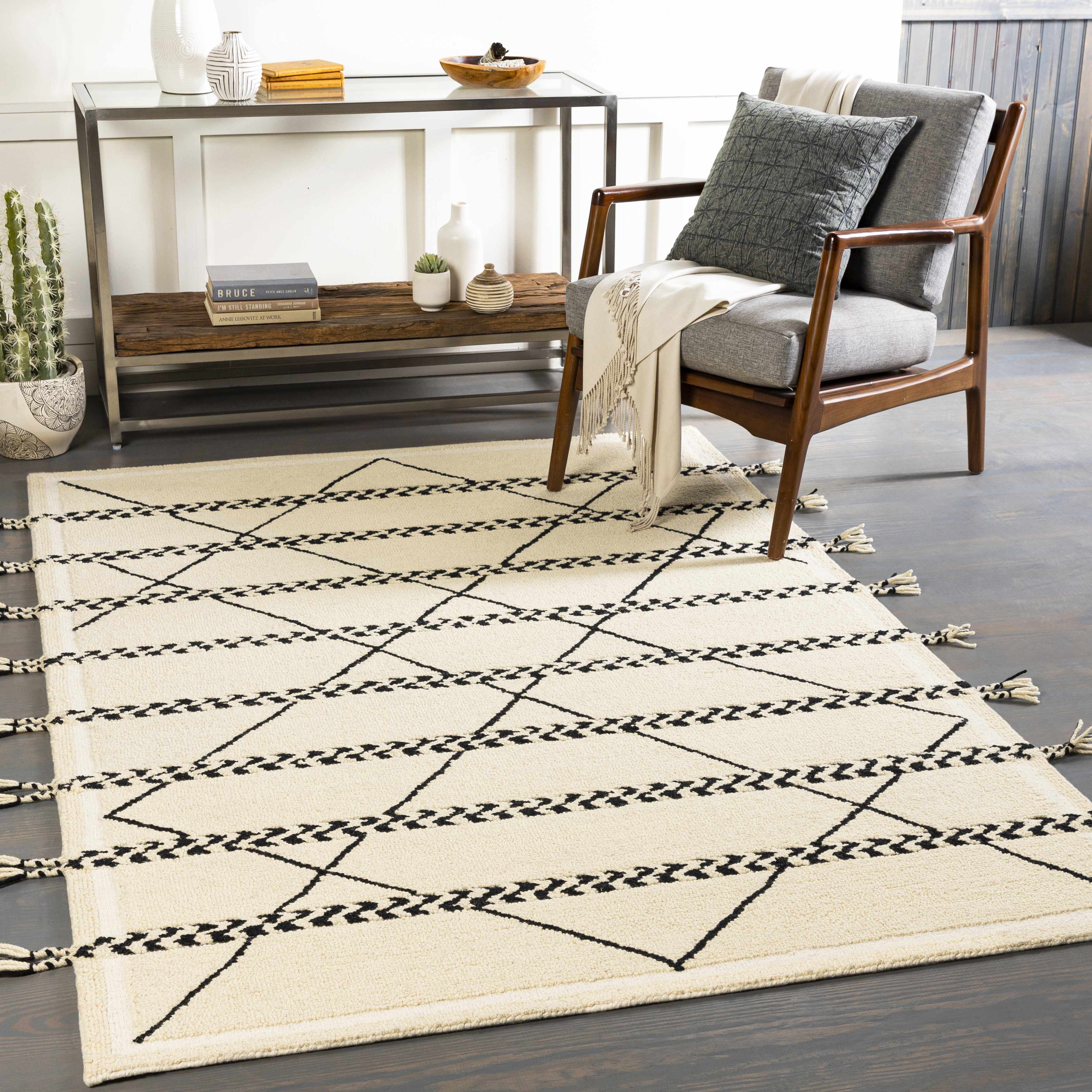 Calantas 8' x 10' Handmade Moroccan Farmhouse Wool Area Rug - Hauteloom